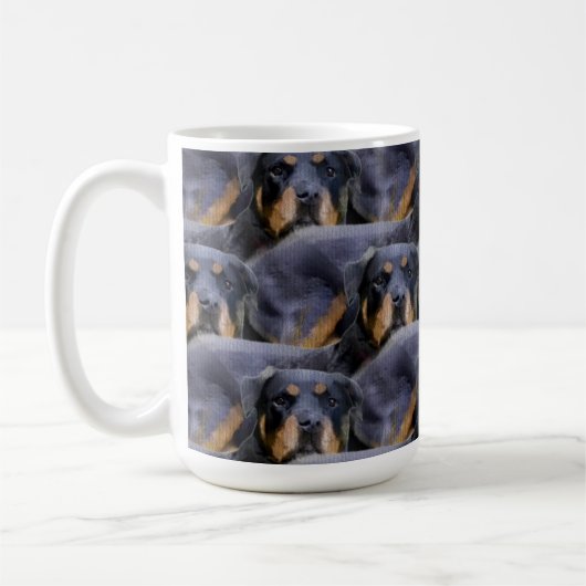 Majestic Rottweiler: Serenity in Strength Kaffeetasse (Links)