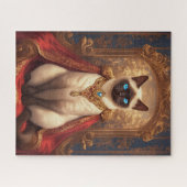 Majestic Royal Siamese Cat Portrait Puzzle (Horizontal)
