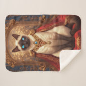 Majestic Royal Siamese Cat Portrait Sherpadecke (Vorderseite (Horizontal))