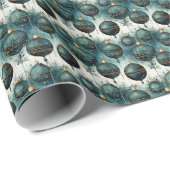 Majestic Ruhe: Grün und Gold Geschenkpapier (Rolleneckpunkt)