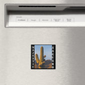 Majestic Saguaro Square Magnet (In Situ (Geschirrspüler))