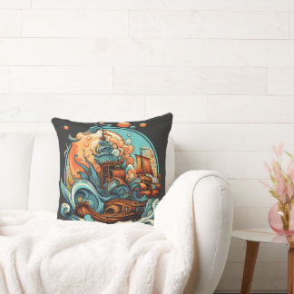 Majestic Sailboat - Segeln auf dem Seefelsen Kissen