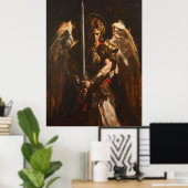 Majestic Saint Michael The Archangel Poster (Heimbüro)