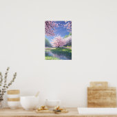 Majestic Sakura Stream Poster (Küche)