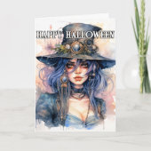 Majestic Salem Hexe | Frohe Halloween Karte (Vorderseite)