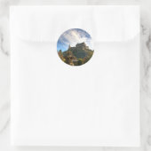 Majestic Schottland, landschaftliches Foto, Runder Aufkleber (Tasche)