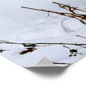 Majestic Schwarzes Pferd im Schnee Poster (Ecke)