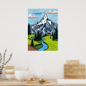 Majestic Schweizer Alpen Poster (Küche)