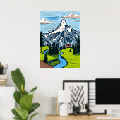 Majestic Schweizer Alpen Poster (Heimbüro)