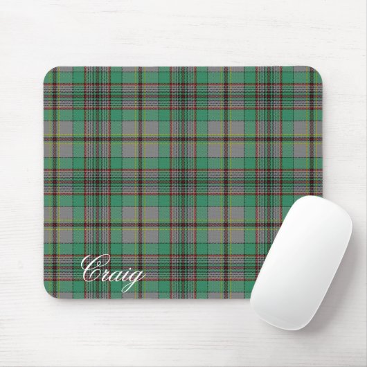 Majestic Scottish Clan Craig Tartan Mousepad (Mit Mouse)