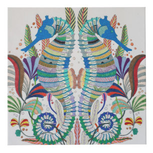 Majestic Seepferde Foto Cube Würfel