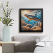 Majestic Shark Glide Through Coral Wonderland Poster