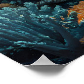 Majestic Shark schlängelt sich durch Meerestiefen Poster (Ecke)