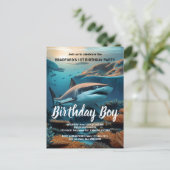 Majestic Shark schlängelt sich durch Meerestiefen Postkarte (Stehend Vorderseite)