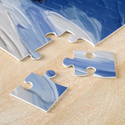 Majestic Siberian Husky Pulling Christmas Sled Puzzle (Seite)