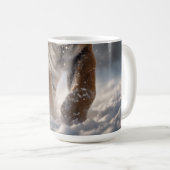 Majestic Sibirien Tiger prowbt den Schneesturm-Neb Kaffeetasse (VorderseiteRechts)