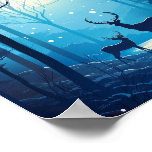 Majestic Silhouette Vector Wallpaper Poster (Ecke)