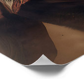 Majestic Silver Toned Realistischer mittelalterlic Poster (Ecke)