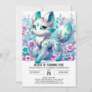 Majestic Simple Wolf Digital Geburtstag Einladung