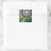 Majestic Sky Quadratischer Aufkleber (Tasche)