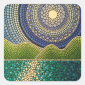 Majestic Sky Quadratischer Aufkleber (Vorderseite)