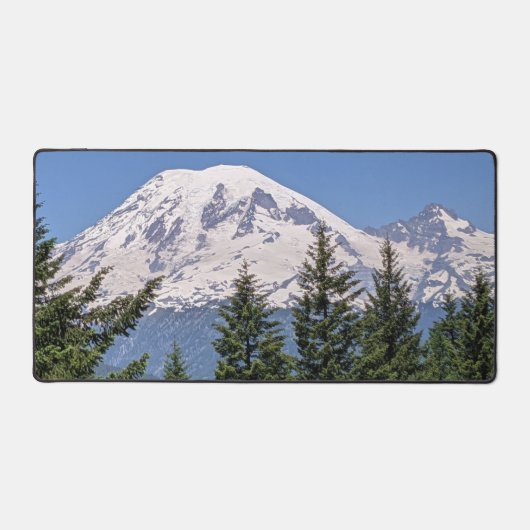 Majestic Snow Covered Mount Rainier Landschaft Schreibtischunterlage (Vorderseite)