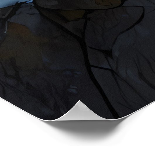 Majestic Snow Leopard - Anpassbares Textposter Poster (Ecke)