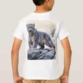 Majestic Snow Leopard auf dem T - Shirt Rocky Clif (Rückseite)