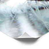 Majestic Snow White Tiger Portrait Poster (Ecke)