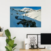 Majestic Snowbound Mt. Rainier Poster (Heimbüro)