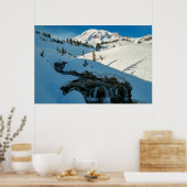 Majestic Snowbound Mt. Rainier Poster (Küche)
