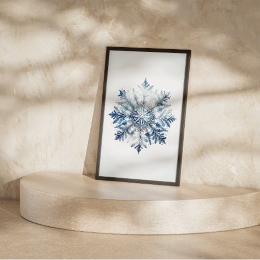 Majestic Snowflake Poster
