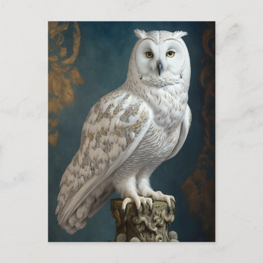 Majestic Snowy Owl Postcard Postkarte (Vorderseite)
