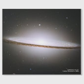 Majestic Sombrero Galaxy Hubble Telescope 2004 Geschenkpapier (Flach)