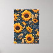 Majestic Sonnenblumen Design Art Leinwanddruck (Vorderseite)