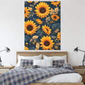 Majestic Sonnenblumen Design Art Leinwanddruck (Insitu (Schlafzimmer))