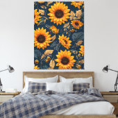Majestic Sonnenblumen Design Art Leinwanddruck (Insitu (Schlafzimmer))