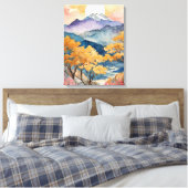 Majestic Sonnenuntergang über den Bergen Leinwanddruck (Insitu (Schlafzimmer))