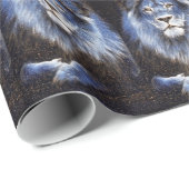 Majestic Sparkle Lions Muster Geschenkpapier (Rolleneckpunkt)
