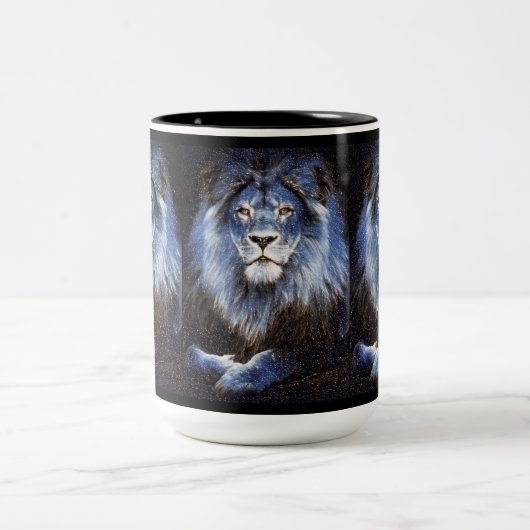 Majestic Sparkle Lions Zweifarbige Tasse (Mittel)