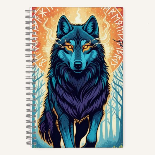 Majestic Spirit Wolf Notebook Notizblock (Vorderseite)