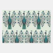 Majestic Splendor: Das Pfauenwackelpapier Boho Geschenkpapier Set (Vorderseite 3)