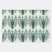 Majestic Splendor: Das Pfauenwackelpapier Boho Geschenkpapier Set (Vorderseite)