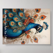 Majestic Splendor: Der Boho-Pfau Poster (Vorne)