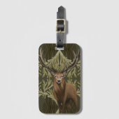 Majestic Stag Abstrakt Grünwald Gepäckanhänger (Vorderseite Vertikal)