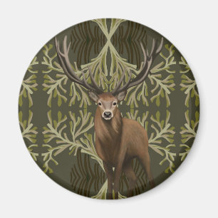 Majestic Stag Abstrakt Grünwald Magnet
