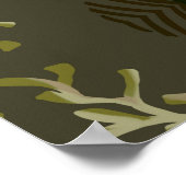 Majestic Stag Abstrakt Grünwald Poster (Ecke)