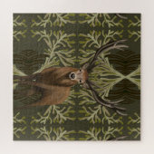 Majestic Stag Abstrakt Grünwald Puzzle (Horizontal)