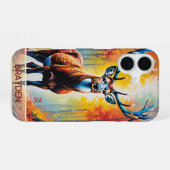 Majestic Stag Amidor Herbstschlupf iPhone 16 Hülle (Rückseite (Horizontal))