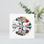 Majestic Stag in Snowy Winter Forest (Stehend Vorderseite)